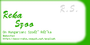 reka szoo business card